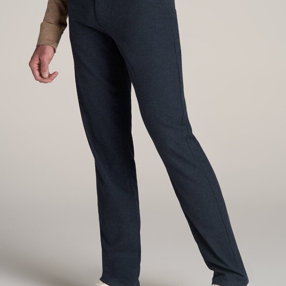 American Tall TAPERED-FIT Stretch Flannel 5 Pocket Pants for Tall Men in Dark In - Picture 3 of 3